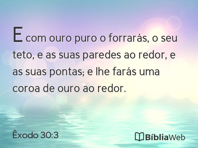 Êxodo 30:3 em imagem para compartilhar