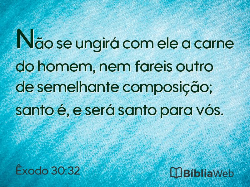 Êxodo 30:32 em imagem para compartilhar