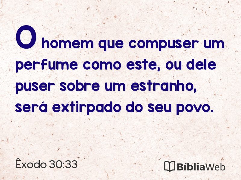 Êxodo 30:33 em imagem para compartilhar