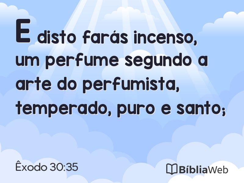 Êxodo 30:35 em imagem para compartilhar
