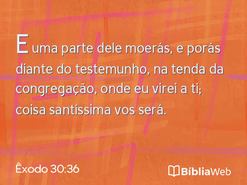 Êxodo 30:36 em imagem para compartilhar