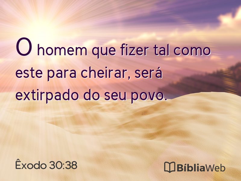 Êxodo 30:38 em imagem para compartilhar