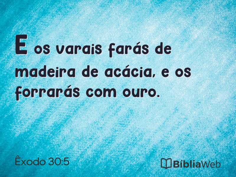 Êxodo 30:5 em imagem para compartilhar