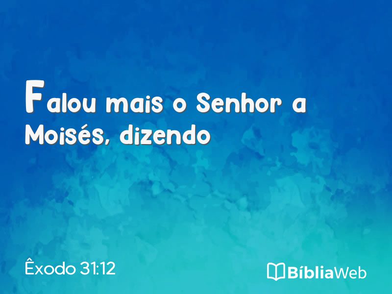 Êxodo 31:12 em imagem para compartilhar