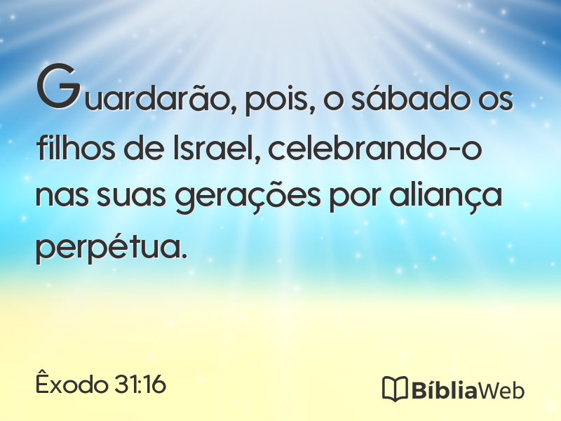 Êxodo 31:16 em imagem para compartilhar