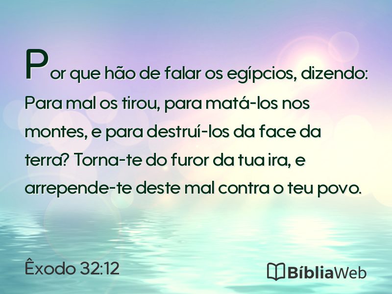 Êxodo 32:12 em imagem para compartilhar