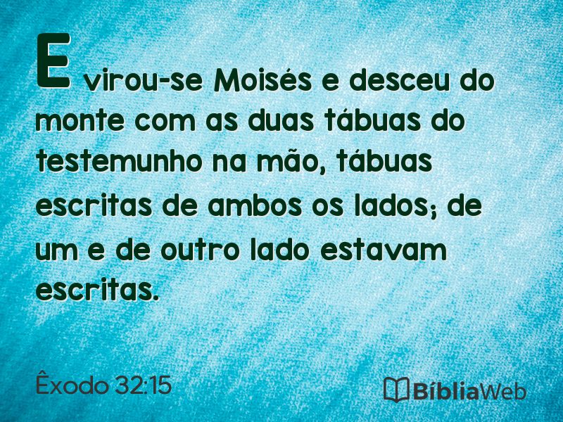 Êxodo 32:15 em imagem para compartilhar