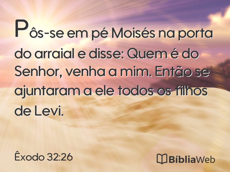Êxodo 32:26 em imagem para compartilhar
