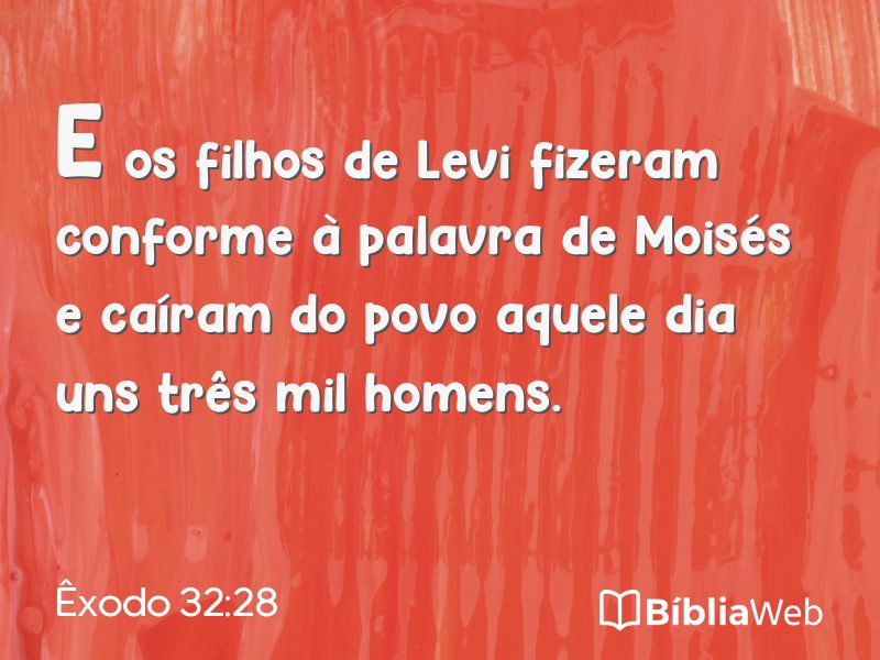 Êxodo 32:28 em imagem para compartilhar