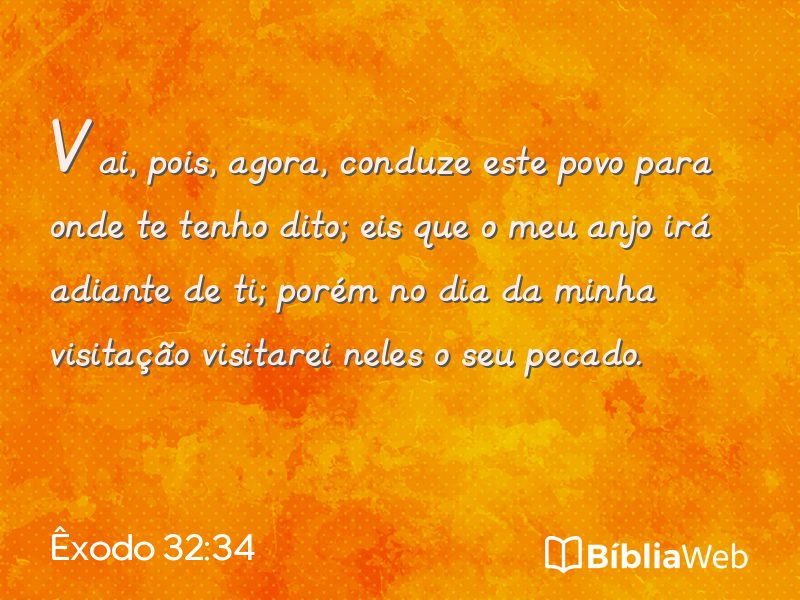 Êxodo 32:34 em imagem para compartilhar