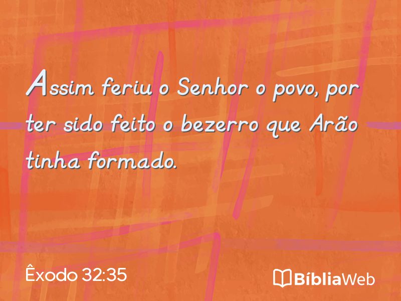 Êxodo 32:35 em imagem para compartilhar