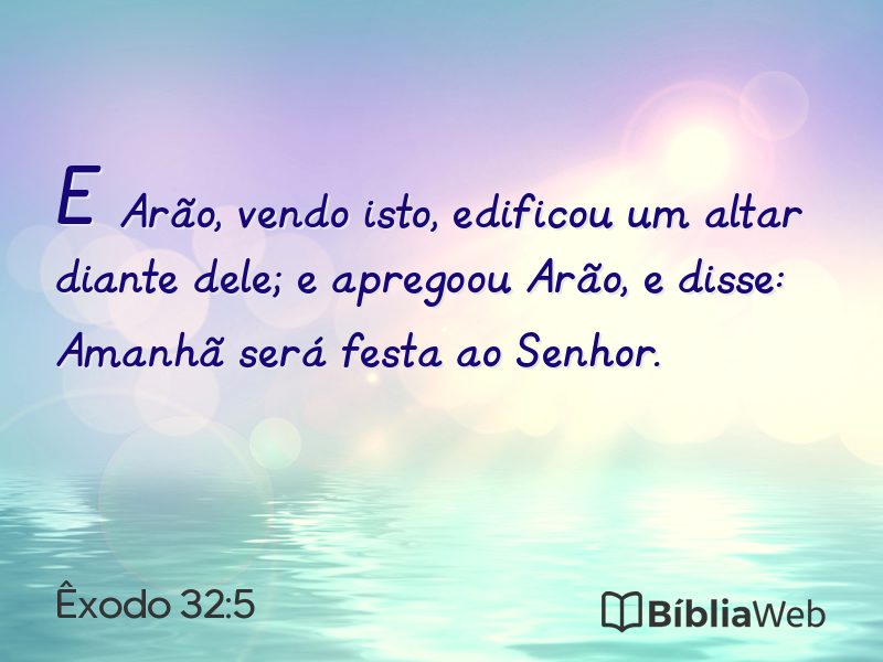 Êxodo 32:5 em imagem para compartilhar