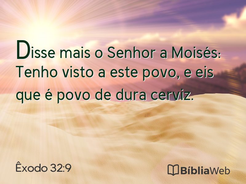 Êxodo 32:9 em imagem para compartilhar