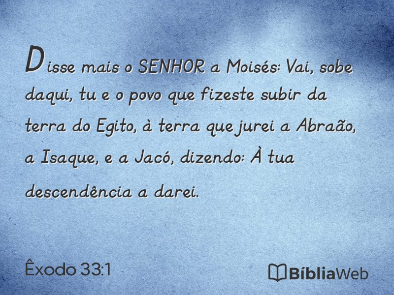 Êxodo 33:1 em imagem para compartilhar