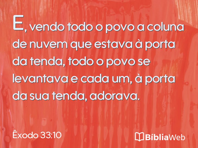 Êxodo 33:10 em imagem para compartilhar