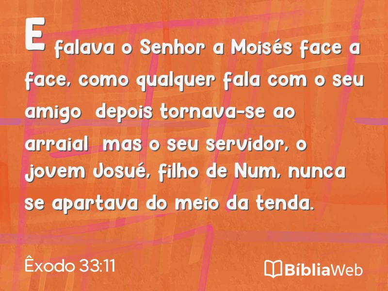 Êxodo 33:11 em imagem para compartilhar