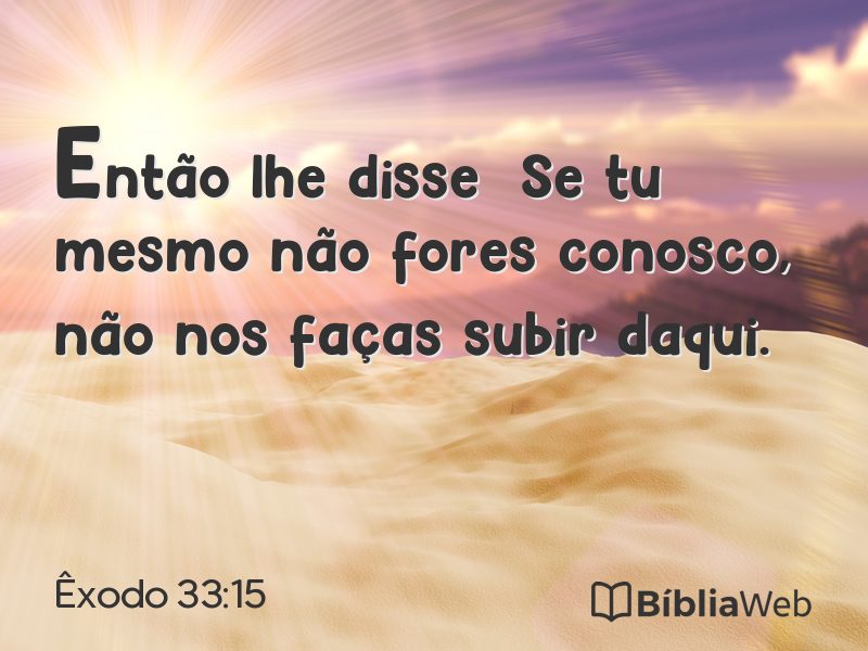 Êxodo 33:15 em imagem para compartilhar