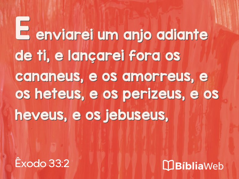 Êxodo 33:2 em imagem para compartilhar