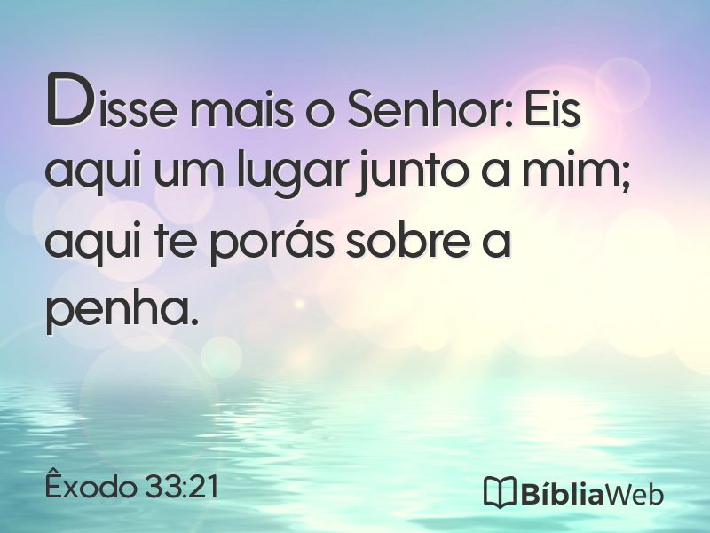 Êxodo 33:21 em imagem para compartilhar