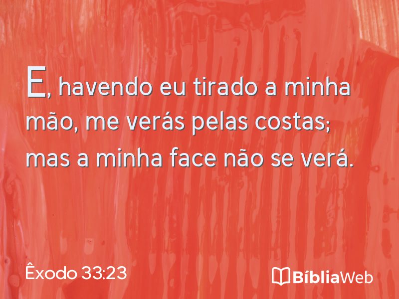 Êxodo 33:23 em imagem para compartilhar