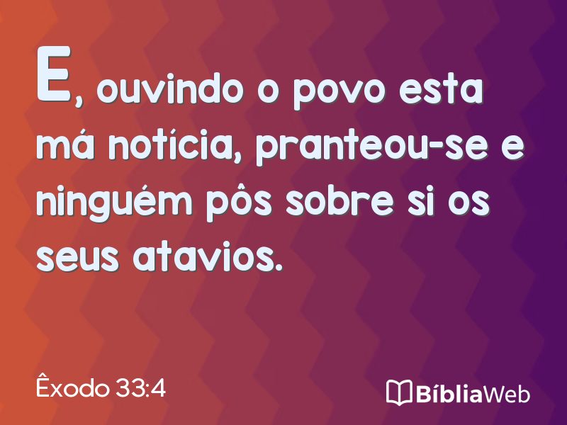 Êxodo 33:4 em imagem para compartilhar