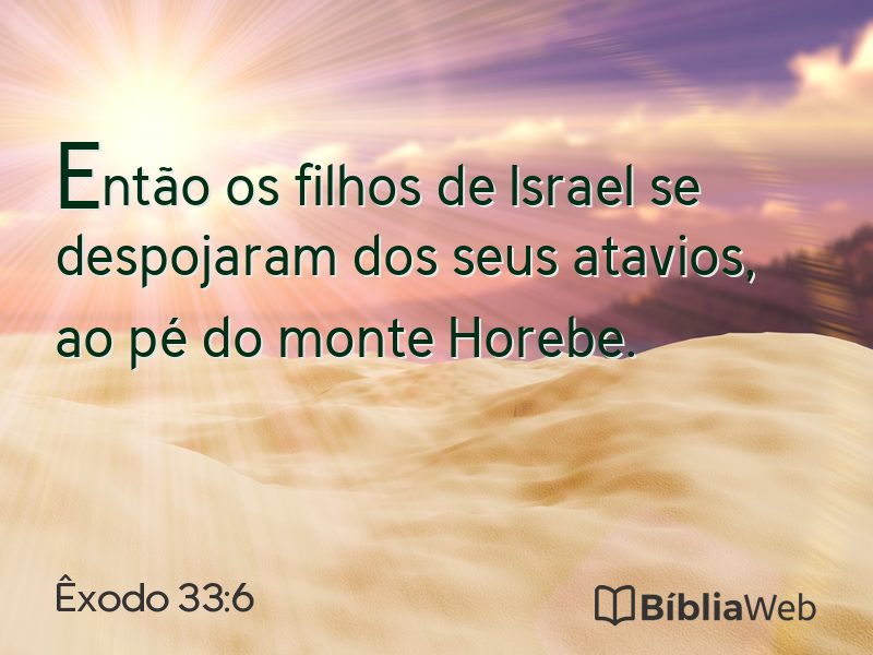 Êxodo 33:6 em imagem para compartilhar