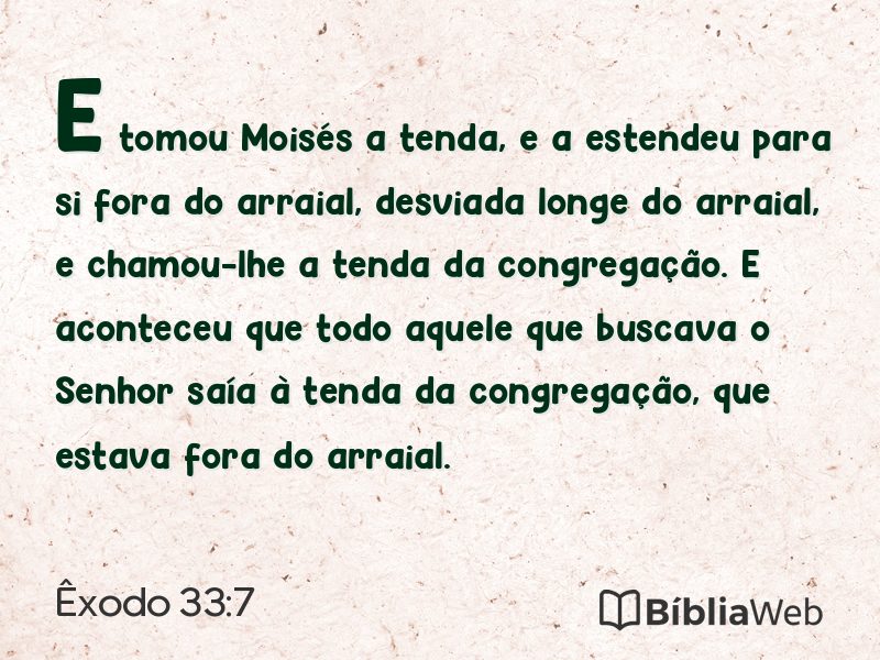 Êxodo 33:7 em imagem para compartilhar