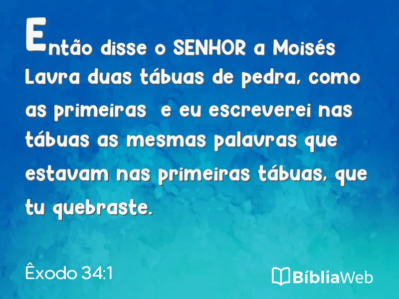 Êxodo 34:1 em imagem para compartilhar