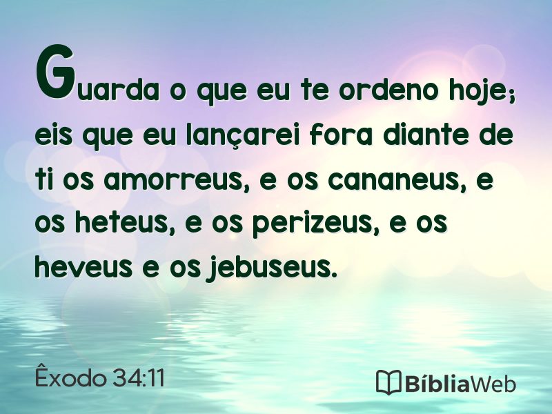 Êxodo 34:11 em imagem para compartilhar