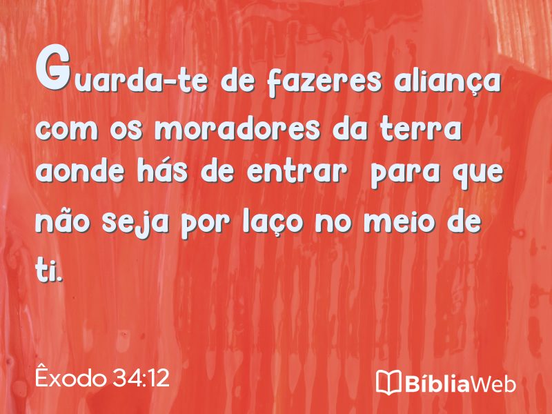 Êxodo 34:12 em imagem para compartilhar