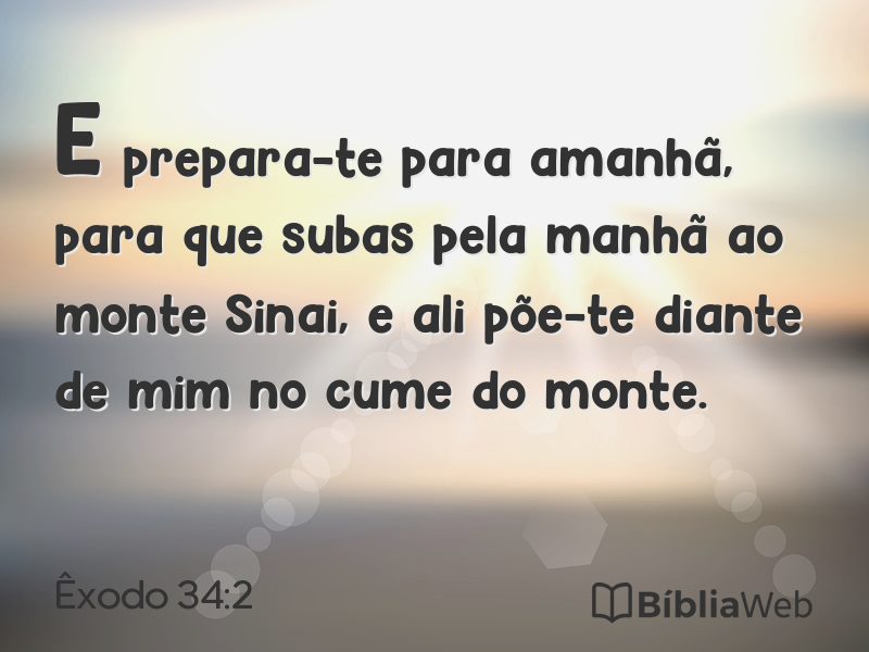 Êxodo 34:2 em imagem para compartilhar