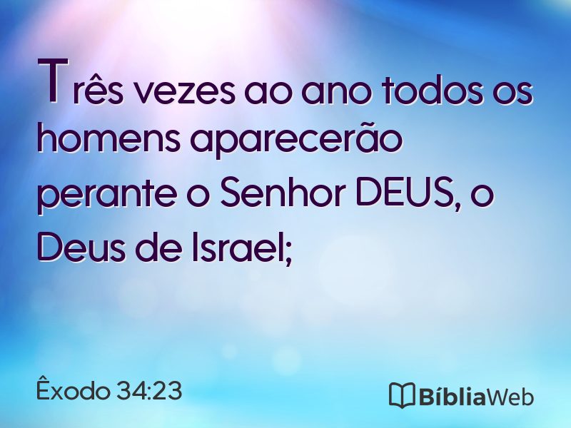Êxodo 34:23 em imagem para compartilhar