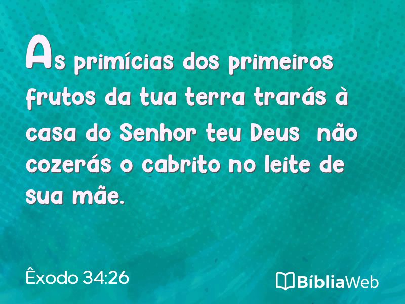 Êxodo 34:26 em imagem para compartilhar