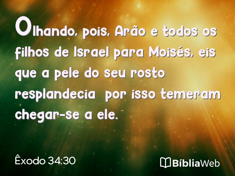 Êxodo 34:30 em imagem para compartilhar
