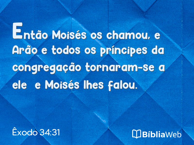Êxodo 34:31 em imagem para compartilhar