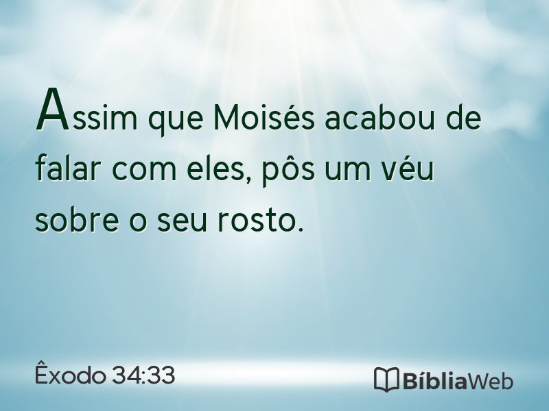 Êxodo 34:33 em imagem para compartilhar