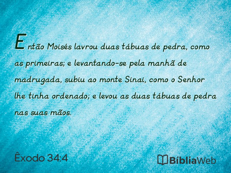 Êxodo 34:4 em imagem para compartilhar