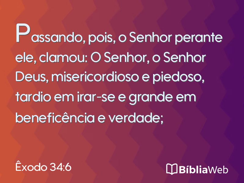 Êxodo 34:6 em imagem para compartilhar