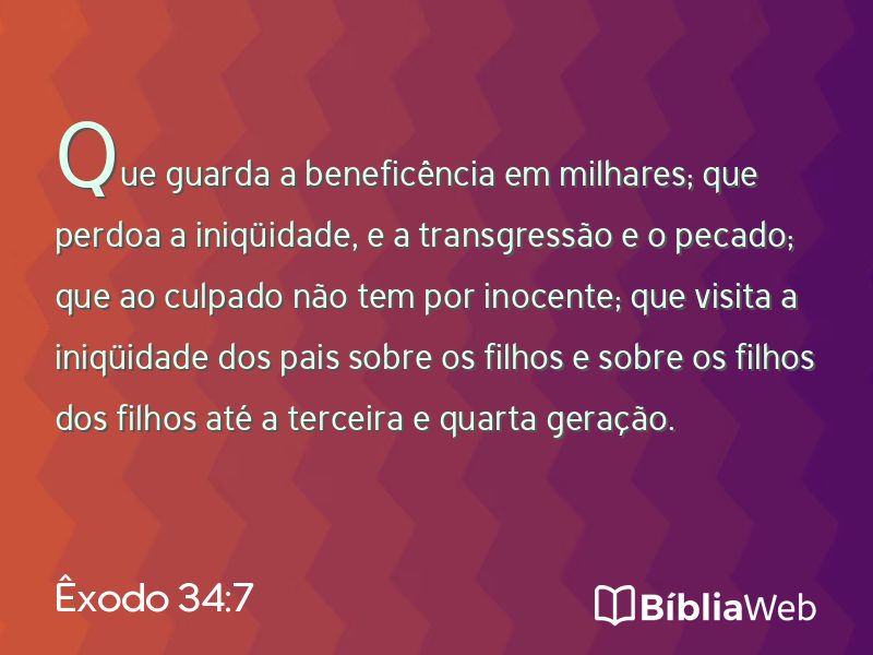 Êxodo 34:7 em imagem para compartilhar