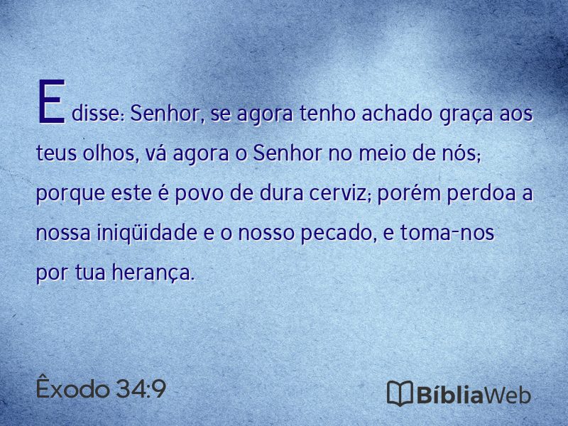 Êxodo 34:9 em imagem para compartilhar