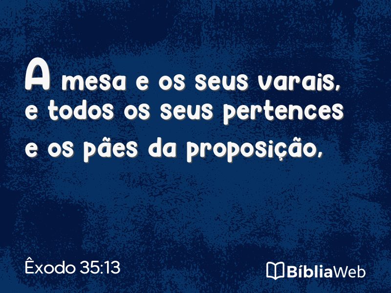 Êxodo 35:13 em imagem para compartilhar