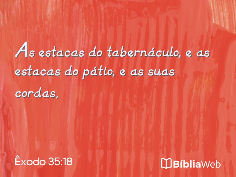 Êxodo 35:18 em imagem para compartilhar