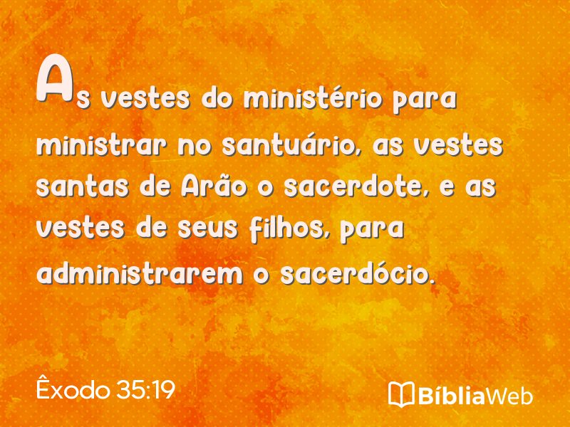 Êxodo 35:19 em imagem para compartilhar