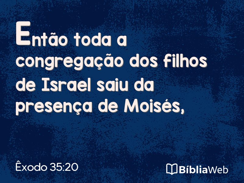 Êxodo 35:20 em imagem para compartilhar