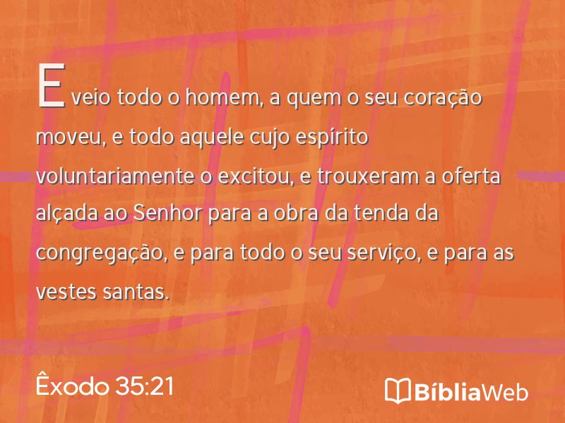 Êxodo 35:21 em imagem para compartilhar