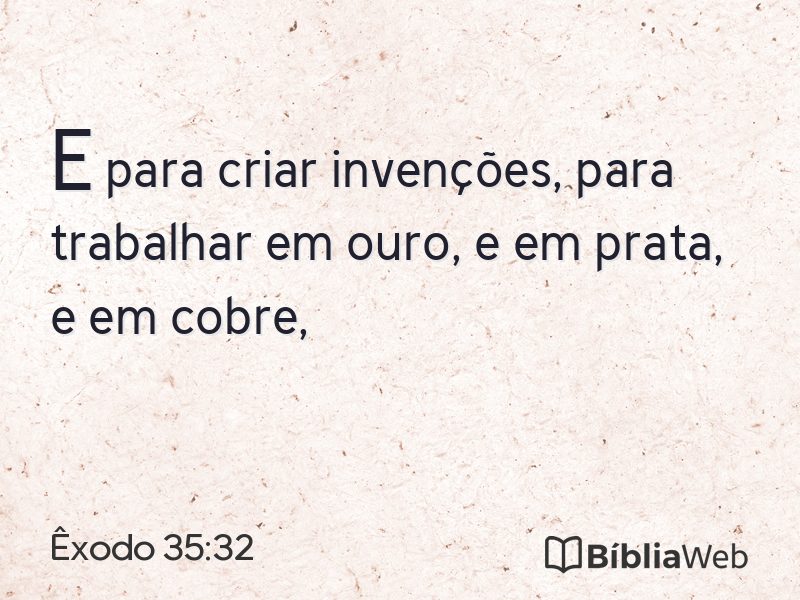Êxodo 35:32 em imagem para compartilhar