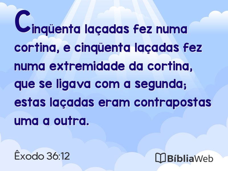 Êxodo 36:12 em imagem para compartilhar
