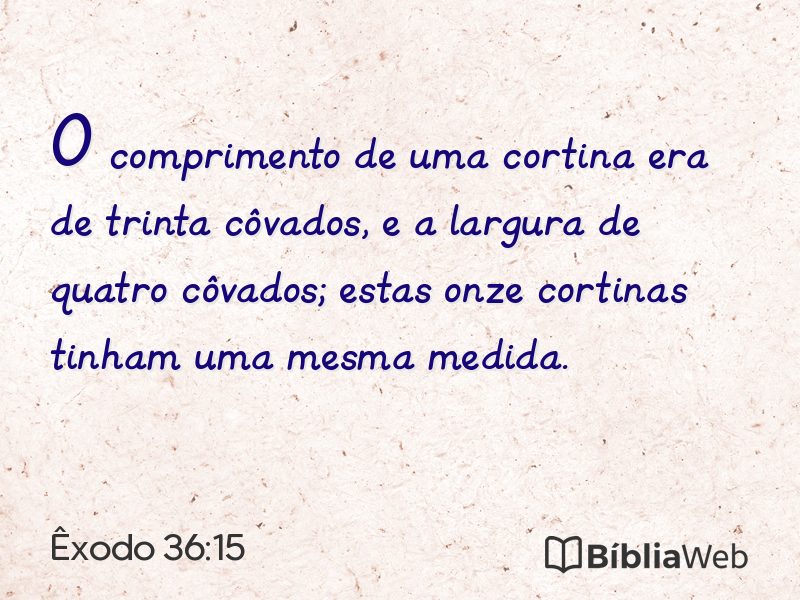 Êxodo 36:15 em imagem para compartilhar
