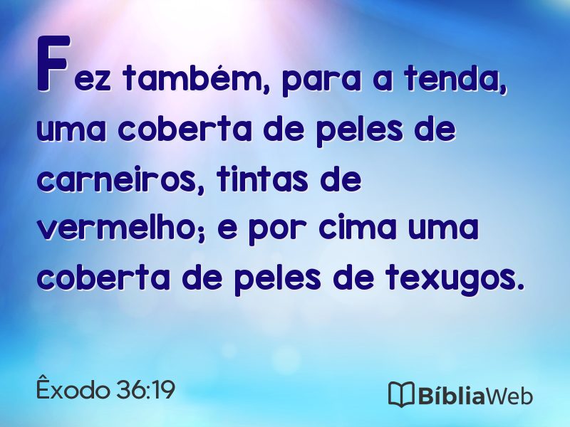 Êxodo 36:19 em imagem para compartilhar