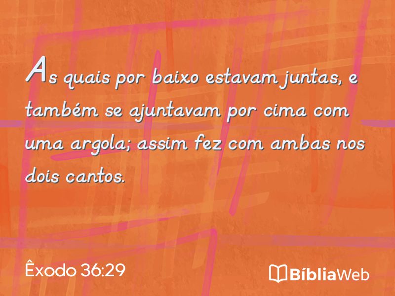 Êxodo 36:29 em imagem para compartilhar